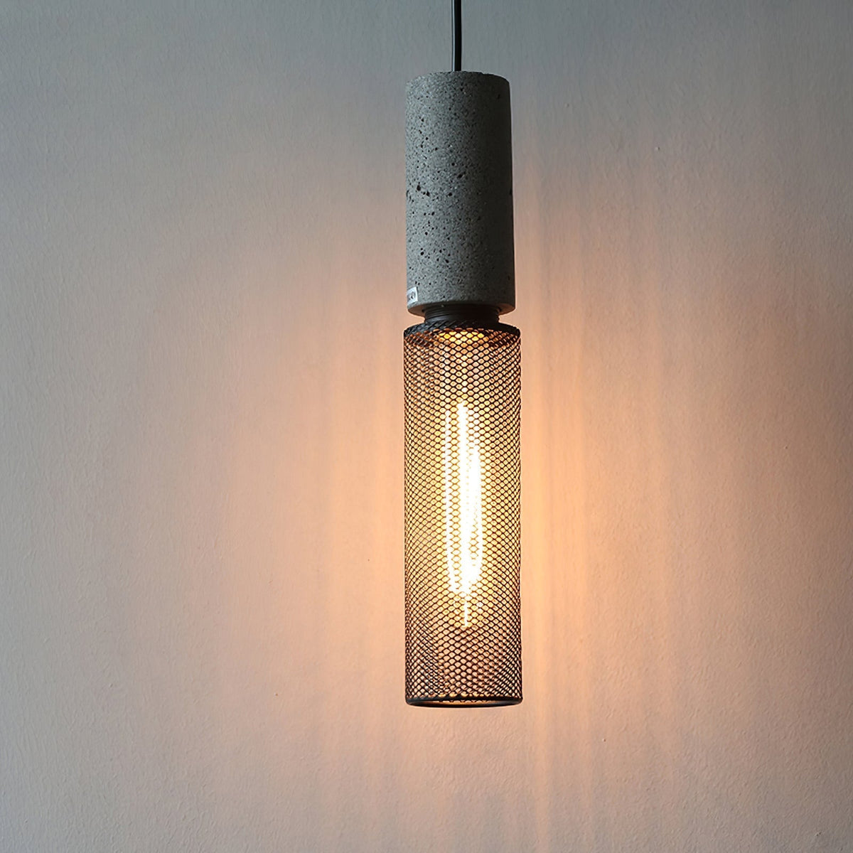 Lámpara colgante de diseño cilíndrico industrial minimalista