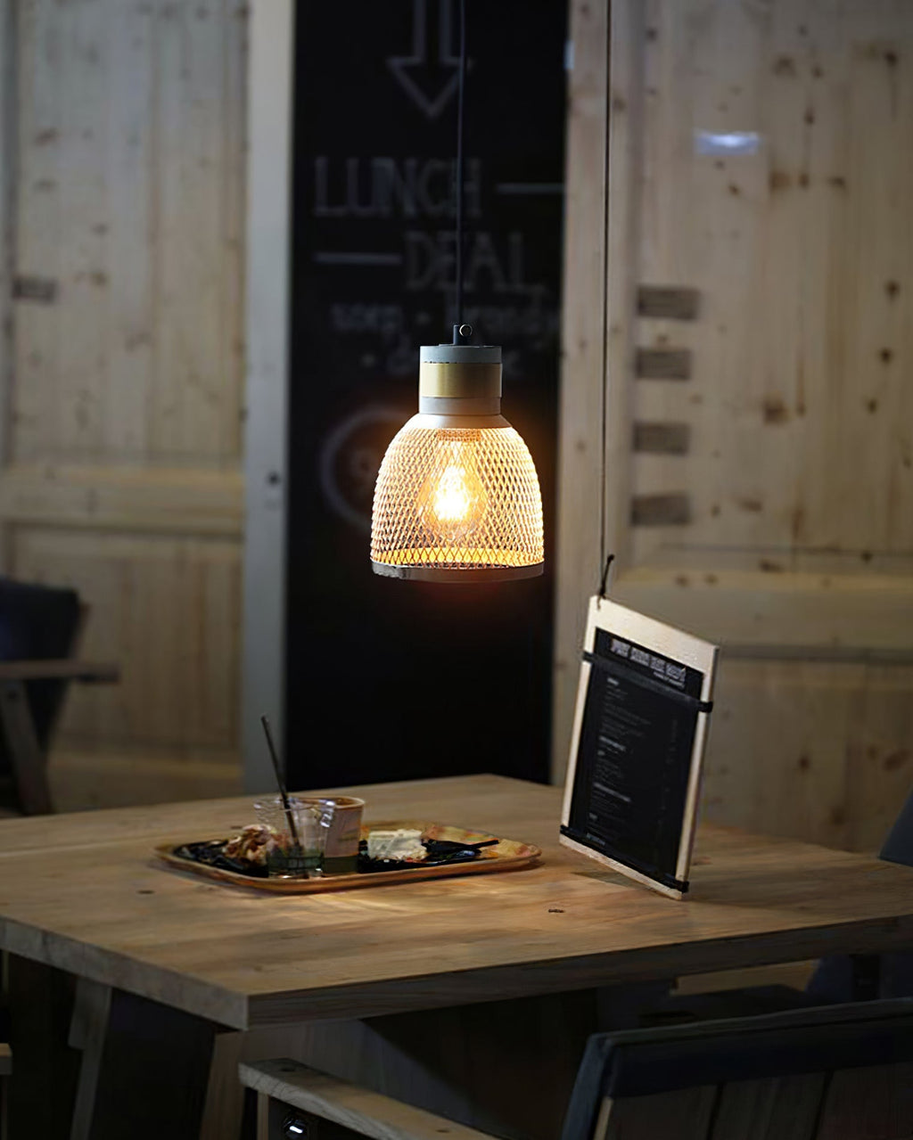 Lámpara colgante de diseño cilíndrico industrial minimalista