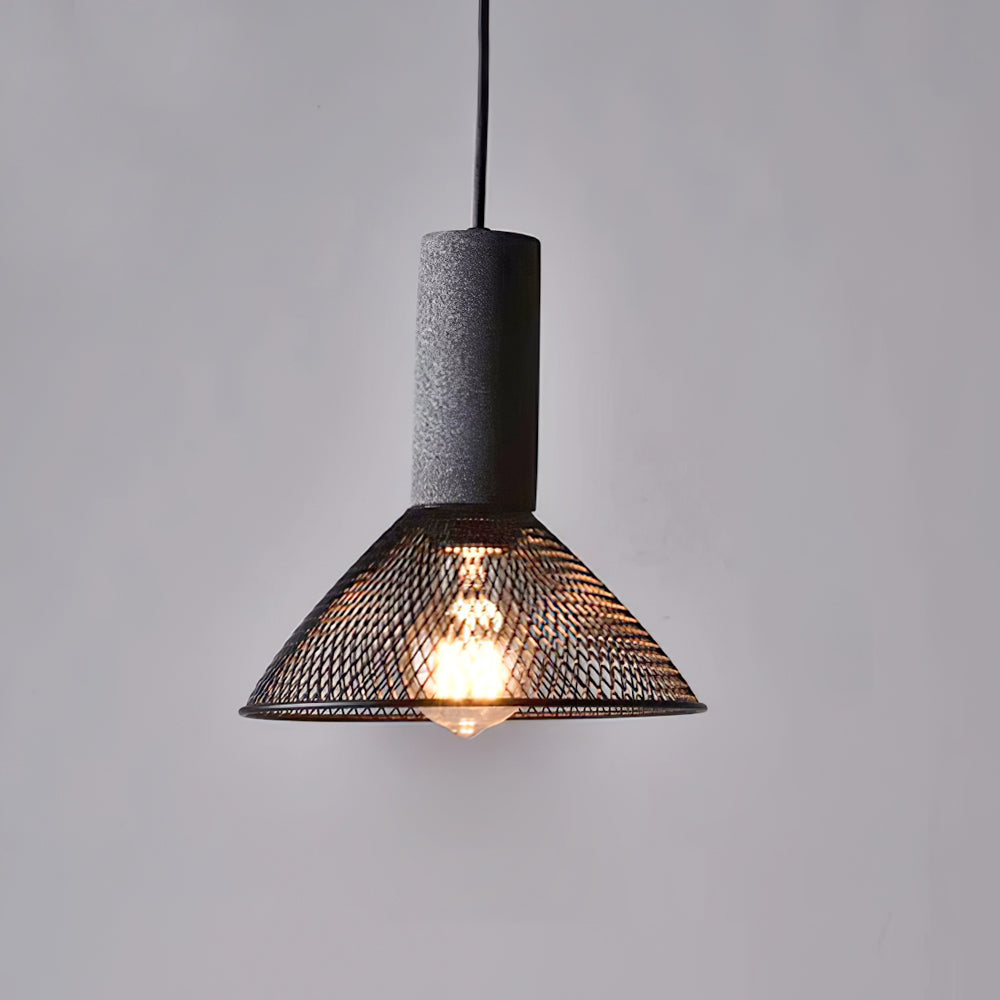 Lámpara colgante de diseño cilíndrico industrial minimalista