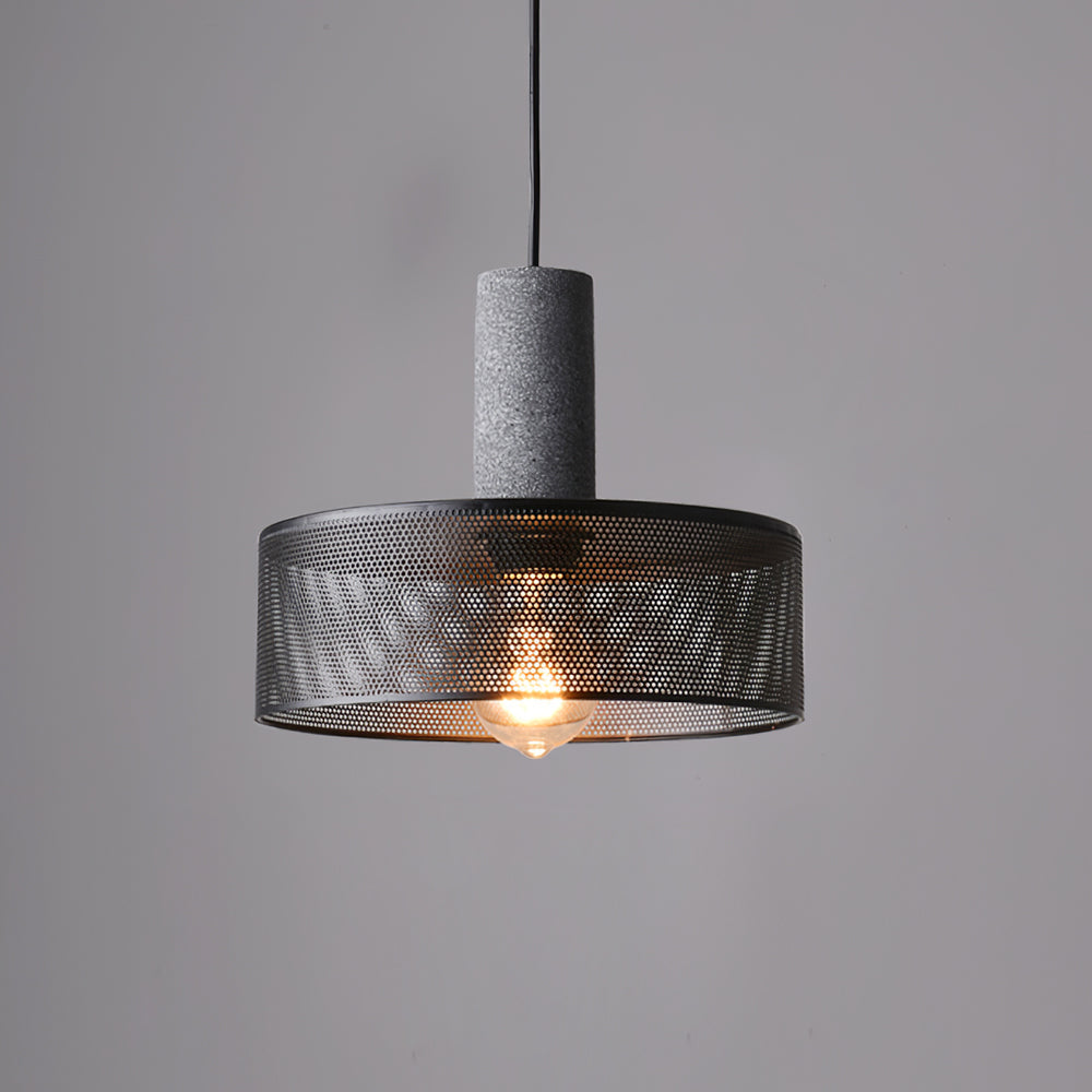 Lámpara colgante de diseño cilíndrico industrial minimalista
