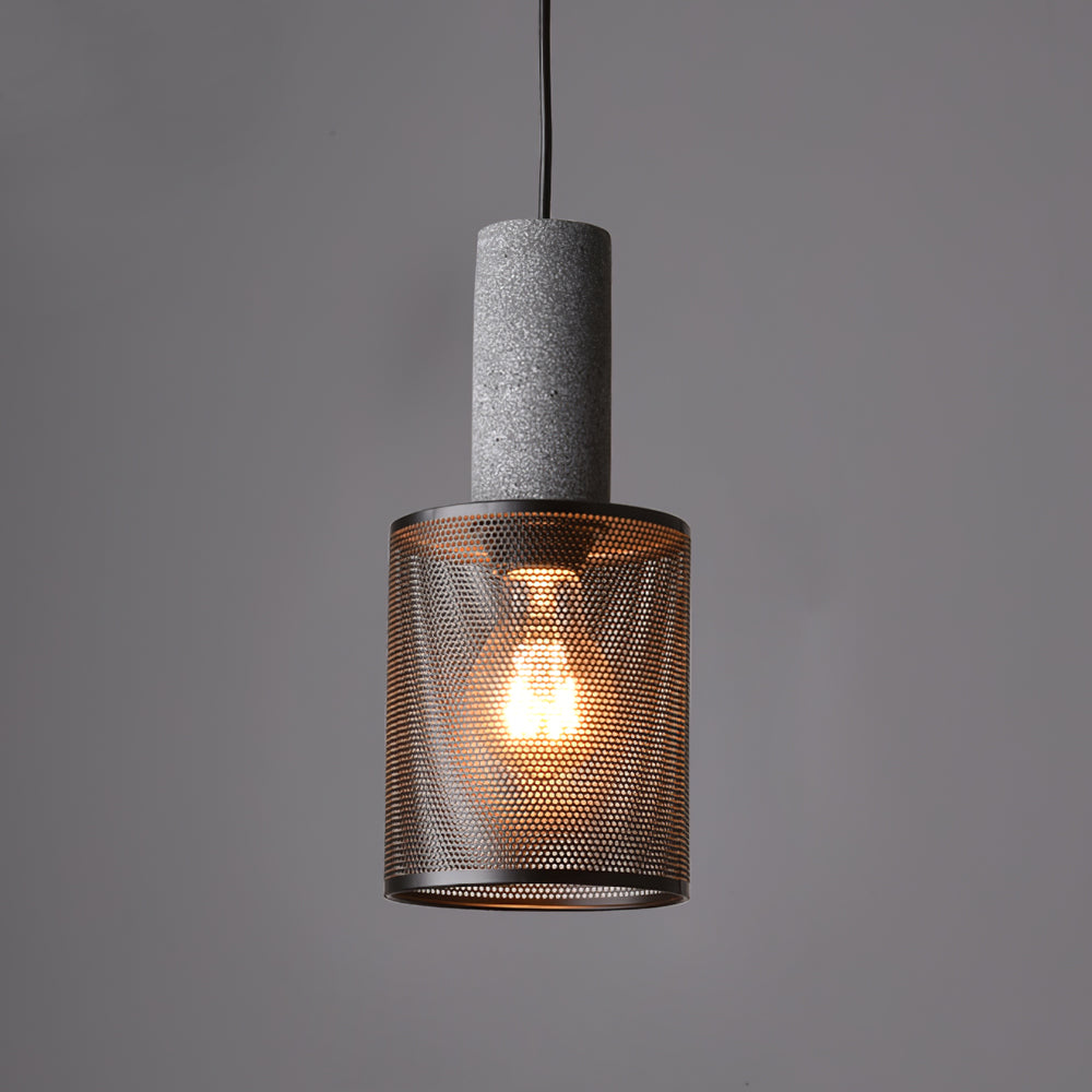 Lámpara colgante de diseño cilíndrico industrial minimalista