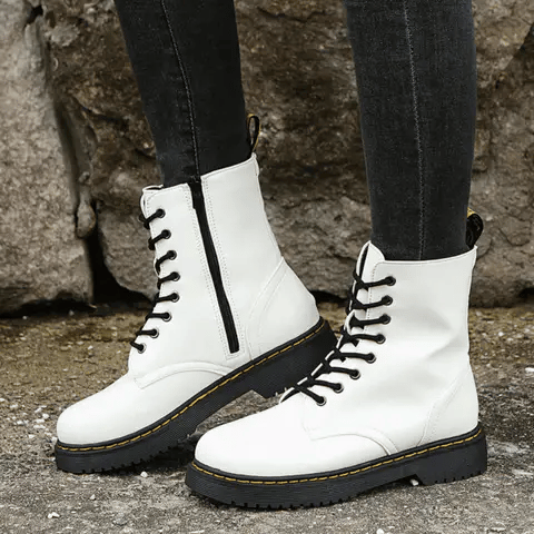 Comfortable boots with laces and a zipper - product image 6
