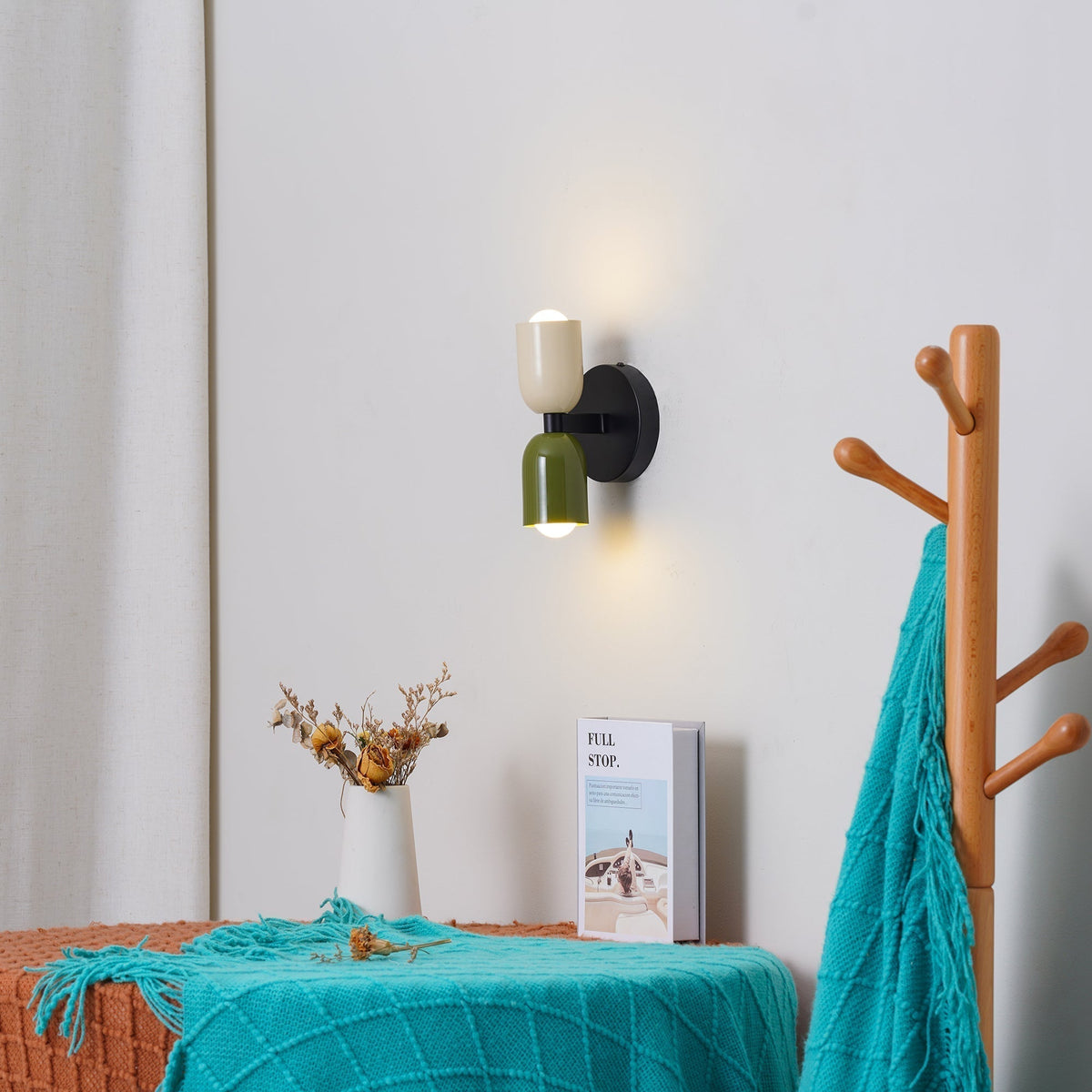 Lámpara de Pared de Estilo Vintage con Doble Cabezal Ajustable para Interior