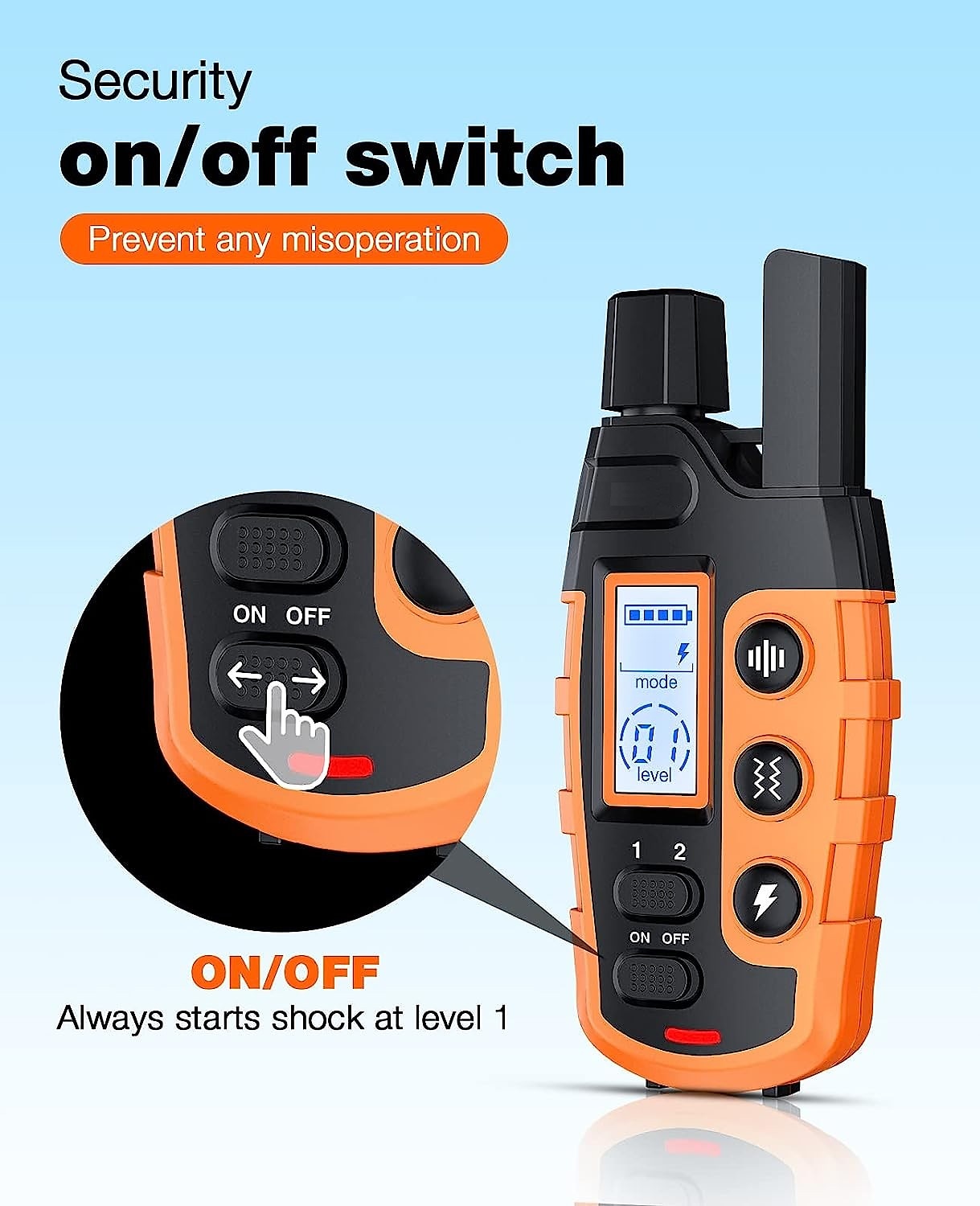 High-quality 1000 m remote training collar for dogs - product detail 5