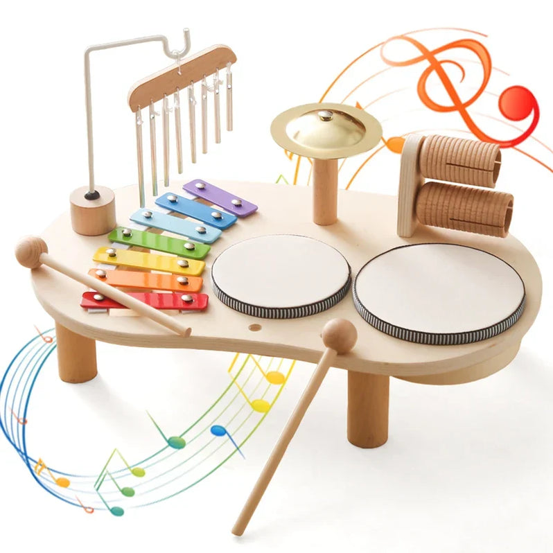 NOMOVA Wooden Music Station - Creative Musical Fun For Little Ones