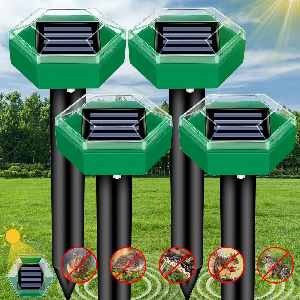 NOMOVA Ultrasonic Mole Repellent 4-Pack