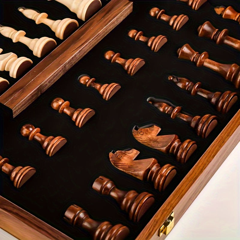 Wooden Chess Set - Perfect for Home and Travel - product detail 3