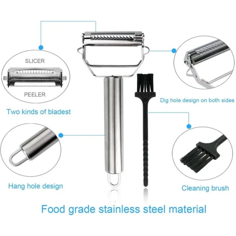 Ultra-Sharp Stainless Steel Multifunction Vegetable Slicer - product detail 2