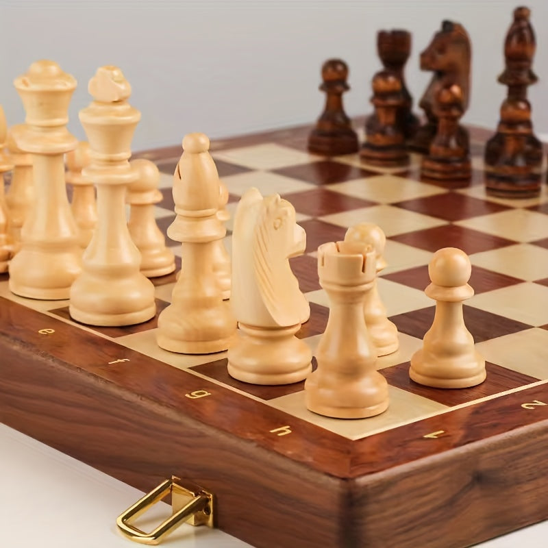 Wooden Chess Set - Perfect for Home and Travel - product detail 5