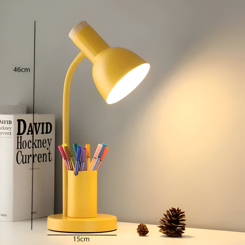 Modern Nordic LED table lamp with stylish pen holder - product detail 5