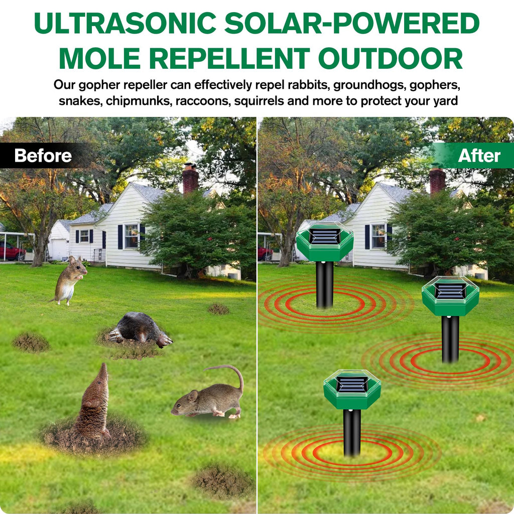 Ultrasonic Mole Repellent 4-Pack - product detail 6