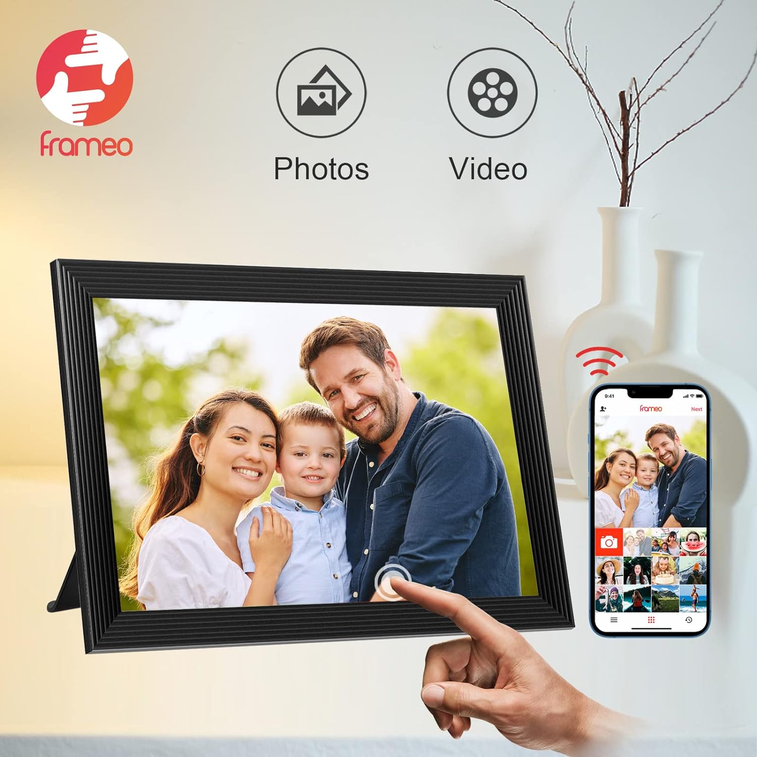 High-Resolution Digital Frame Top Electronic Frame With Video And Camera Features - product image 3