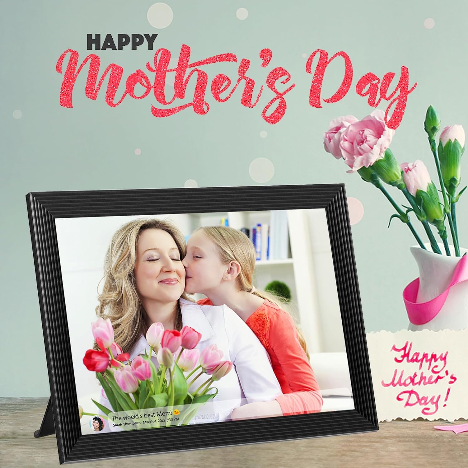 High-Resolution Digital Frame Top Electronic Frame With Video And Camera Features - product image 7