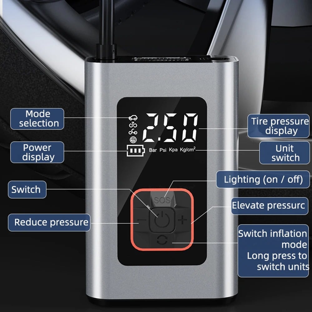 Smart Portable Electric Tire Inflator - product detail 8