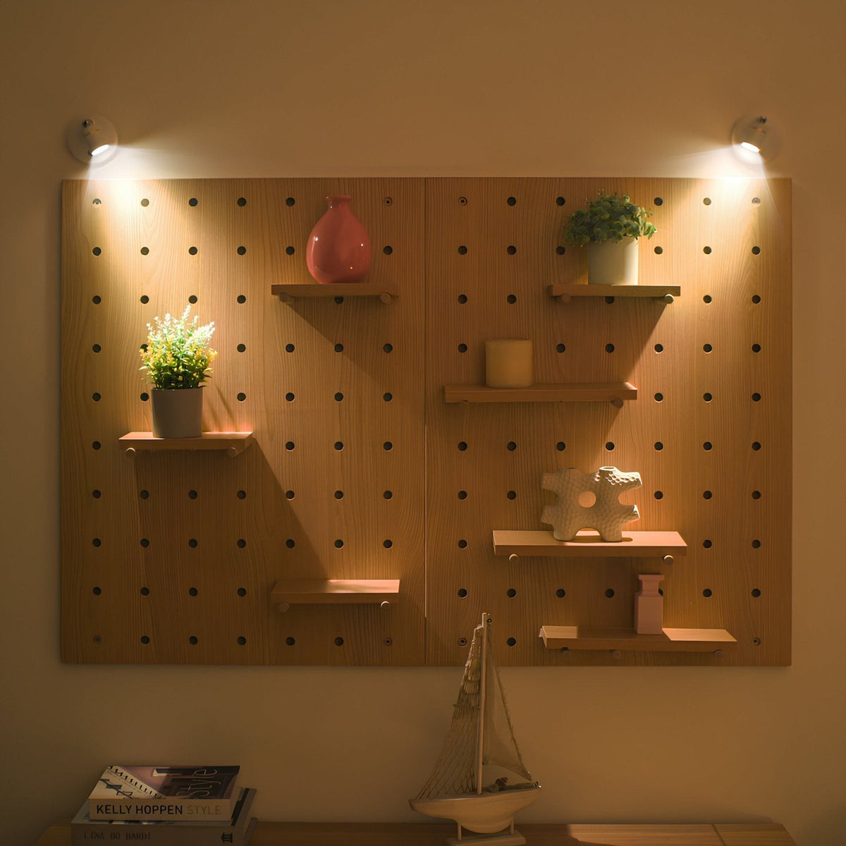 Foco de pared inalámbrico ajustable con control remoto