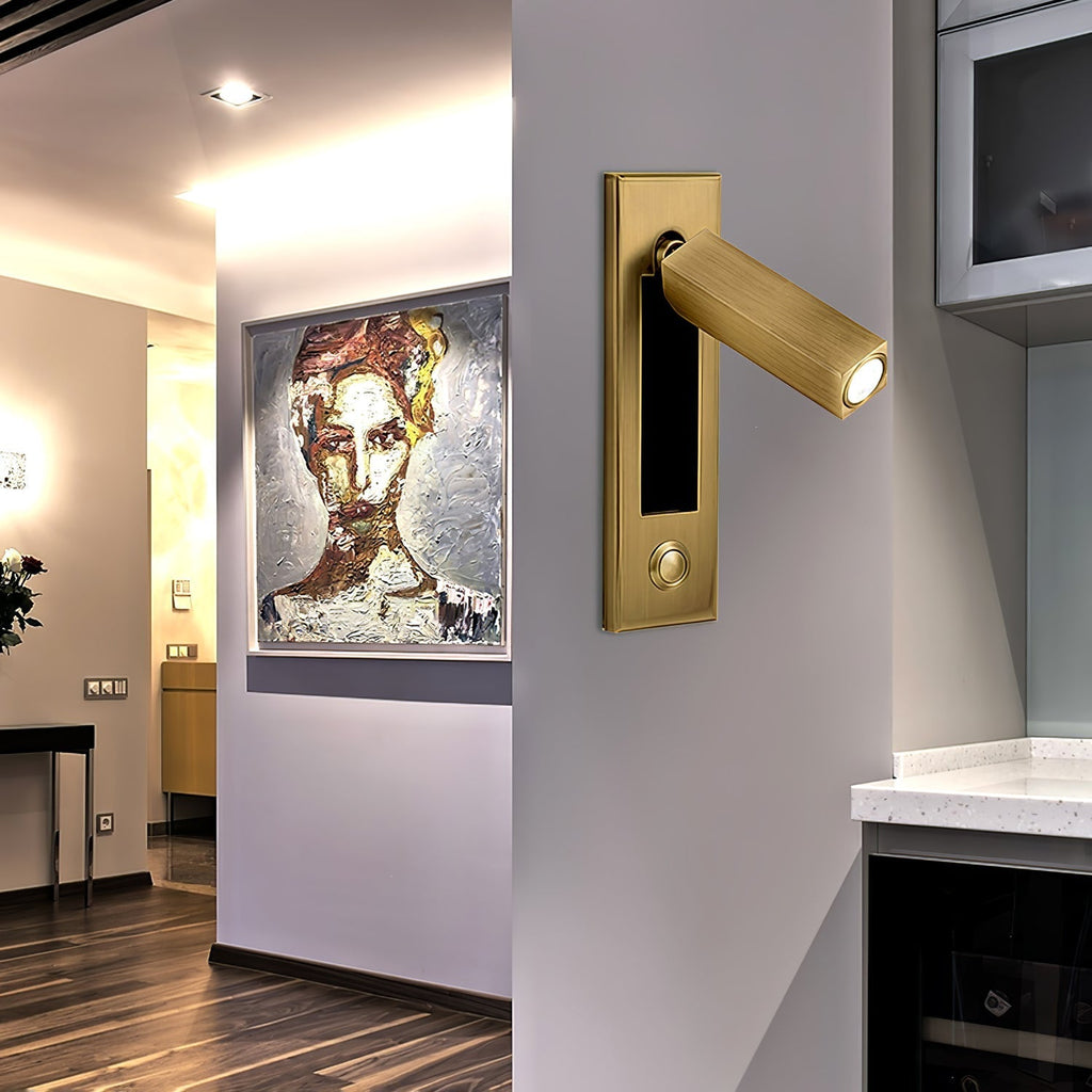 Lámpara de pared para lectura de montaje empotrado delgado