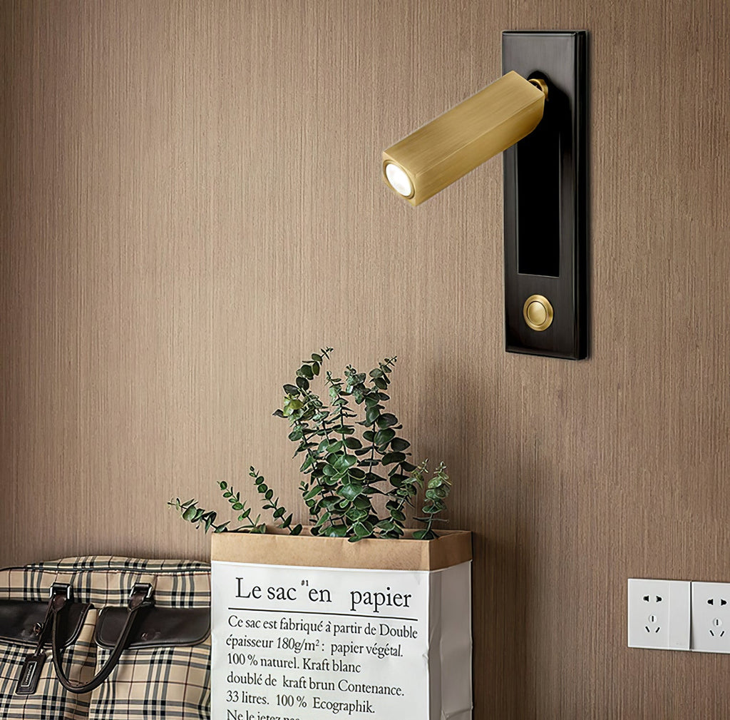 Lámpara de pared para lectura de montaje empotrado delgado