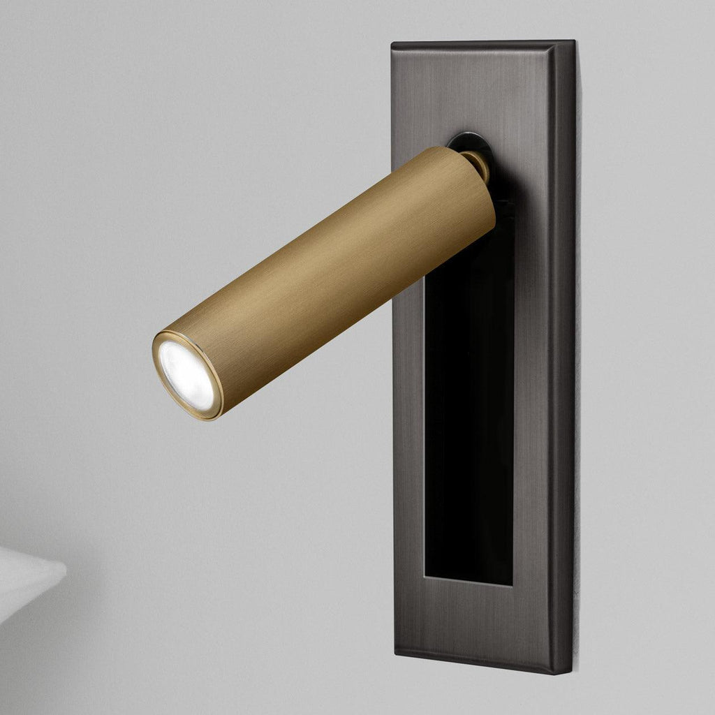 Lámpara de pared para lectura de montaje empotrado delgado