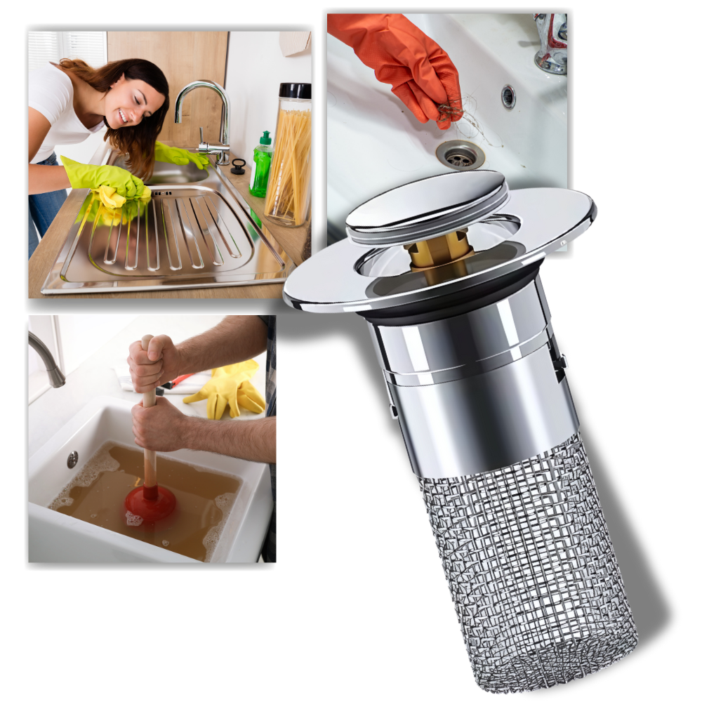 NOMOVA Retractable sink stopper to prevent odors