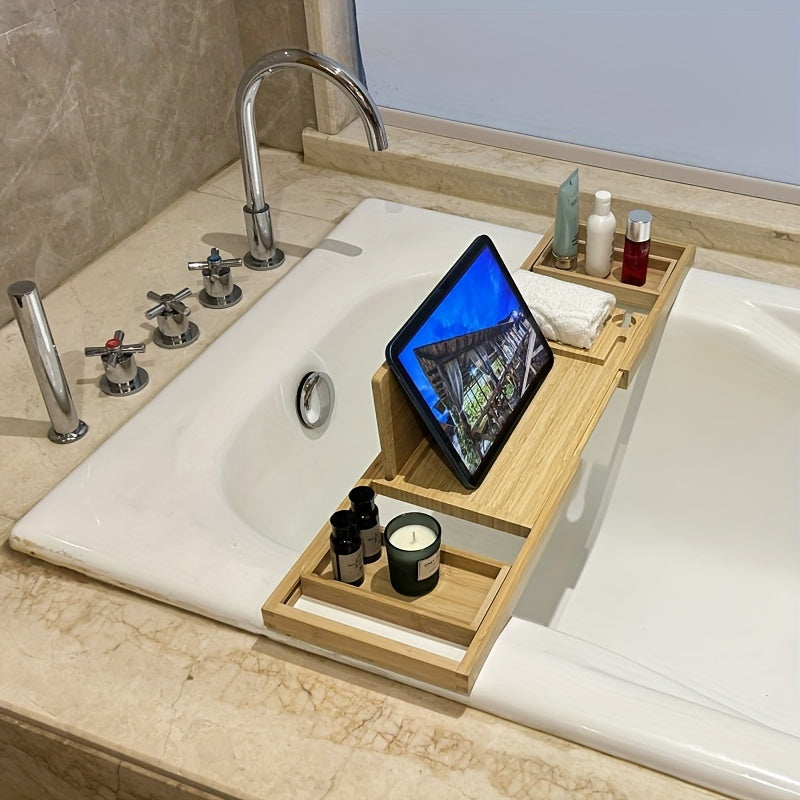 Bamboo Bathtub Tray - For Ultimate Relaxation - product detail 3