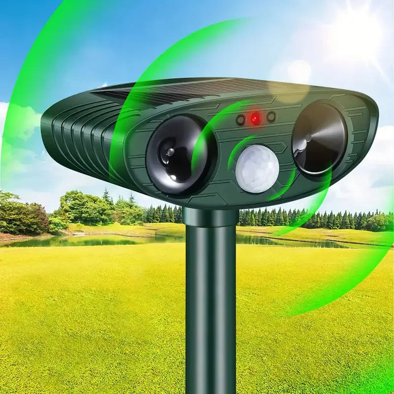 Solar-Powered Animal Repeller With Ultrasound - product detail 2
