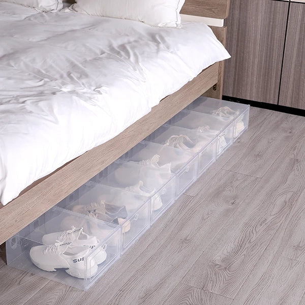 6pcs Clear Shoe Box Stackable Plastic Organizer - product image 7