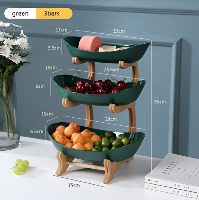 Multi-tiered wooden fruit bowl - product detail 7