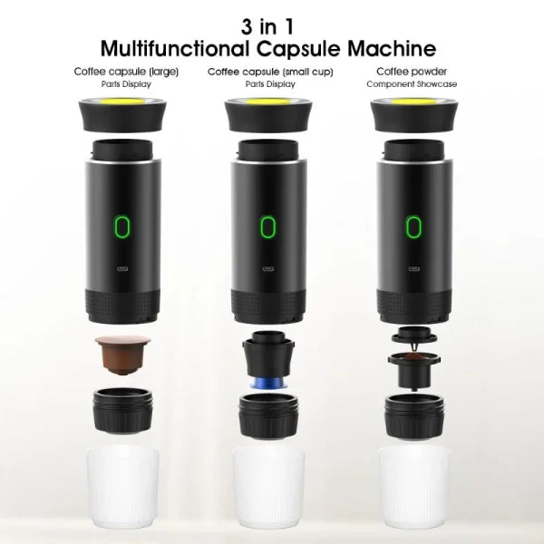 Wireless Espresso Coffee Machine Portable 3 in 1 Coffee Maker with Capsule and Powder - product image 8
