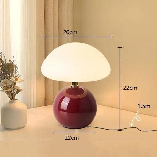 Lámpara de noche retro con forma de hongo, iluminación de mesa inspirada en Bauhaus