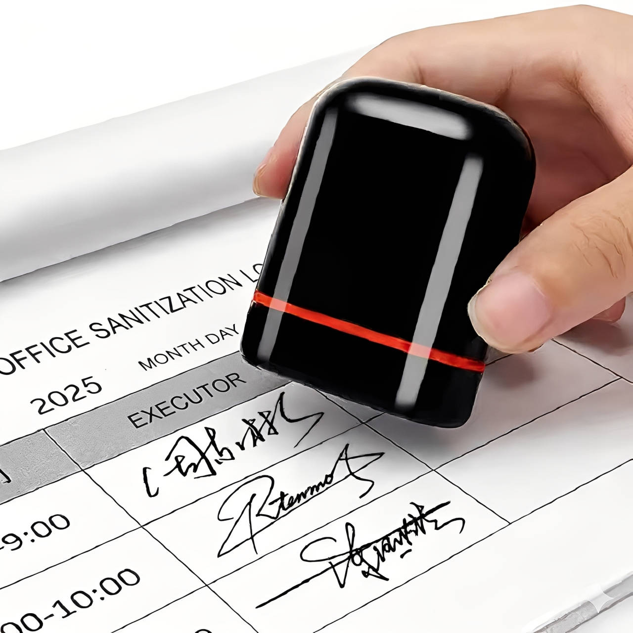 NOMOVA Custom Signature Stamp Personalized Logo Name Stamper