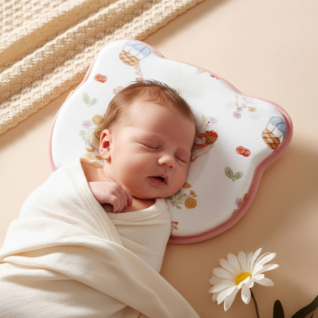 NOMOVA Infant Pillow Prevents Flat Head - Anti-Deviation Sweat-Absorbent