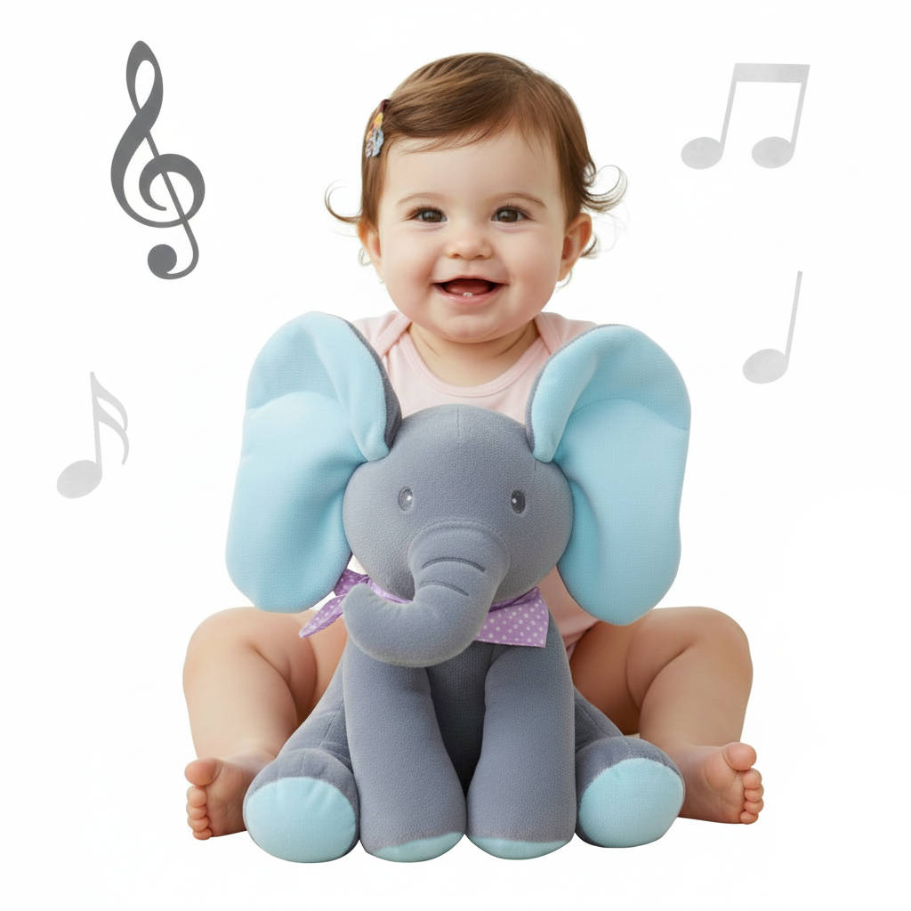 NOMOVA Peek a boo Talking Elephant toy