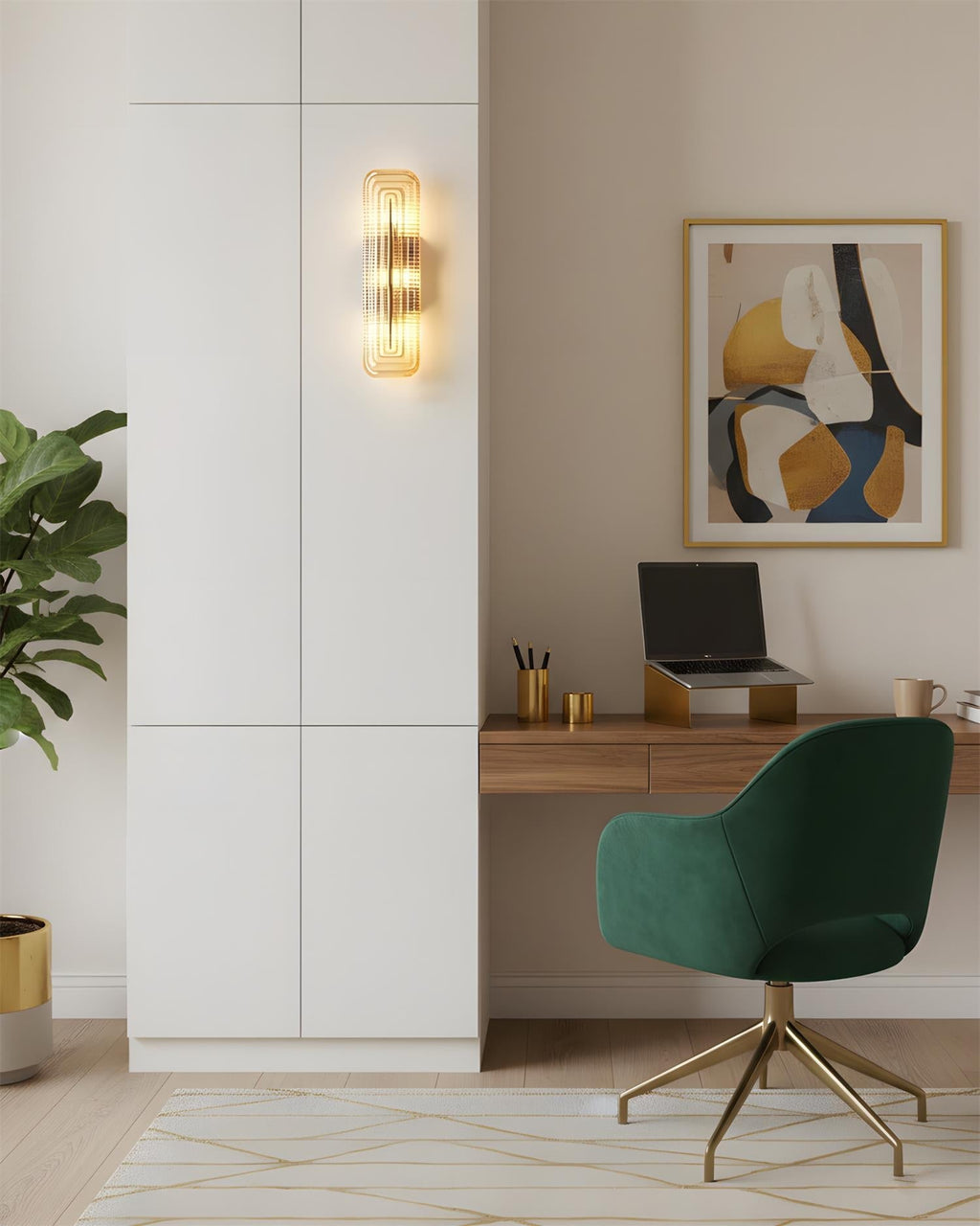 Lámparas de pared geométricas para interiores modernos