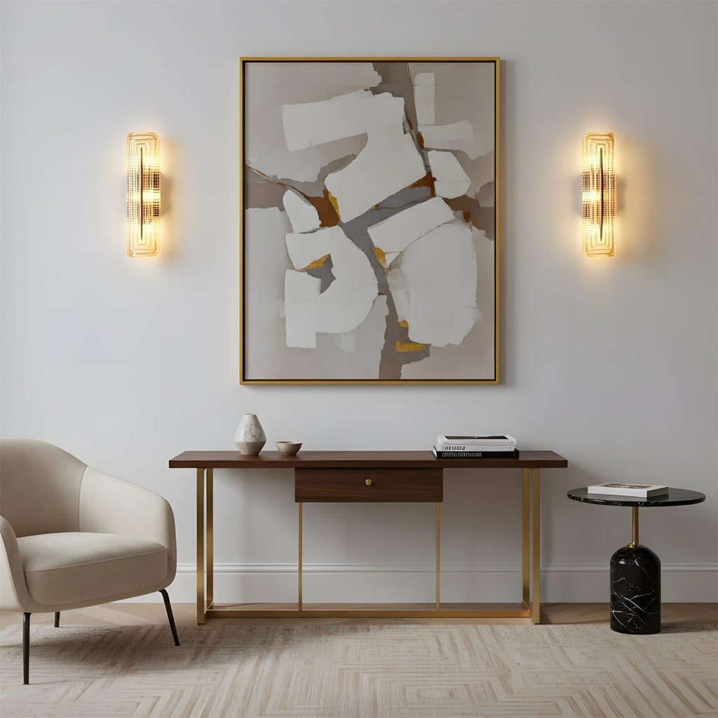Lámparas de pared geométricas para interiores modernos