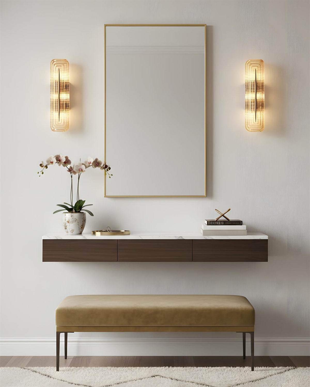 Lámparas de pared geométricas para interiores modernos