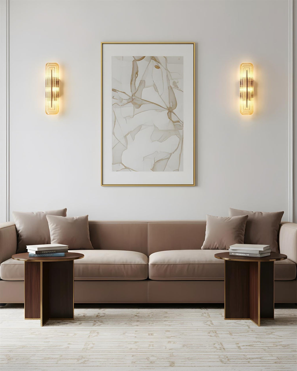 Lámparas de pared geométricas para interiores modernos