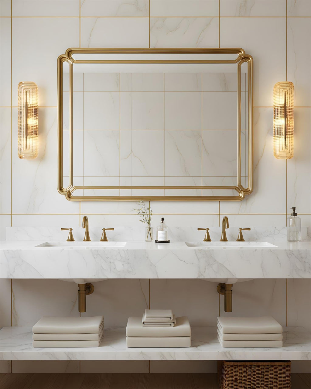 Lámparas de pared geométricas para interiores modernos