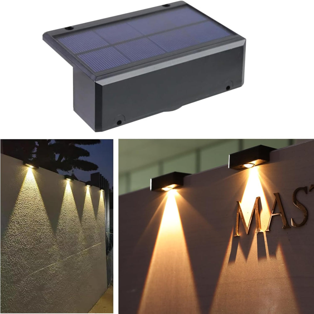 Luz solar de jardín exterior con iluminación LED para senderos y encendido automático