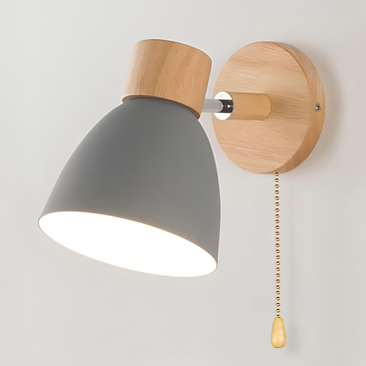 Lámpara de pared interior minimalista escandinava con interruptor de tirón