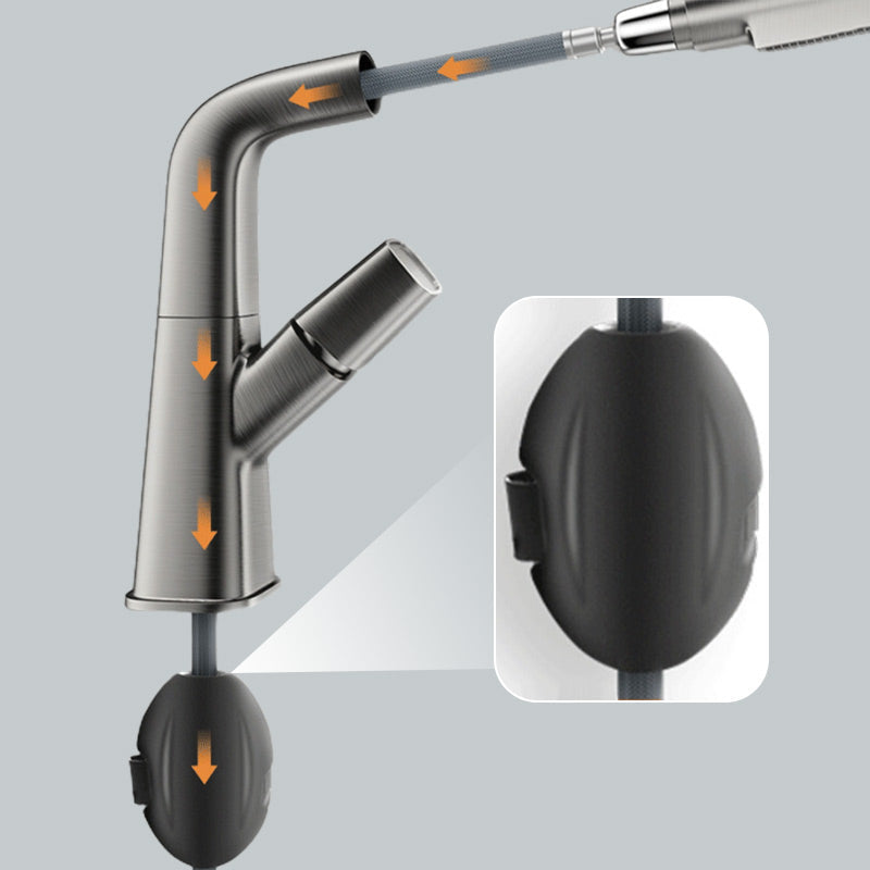 Single-Hole Basin Tap With Pull-Out Spray Head - product detail 2