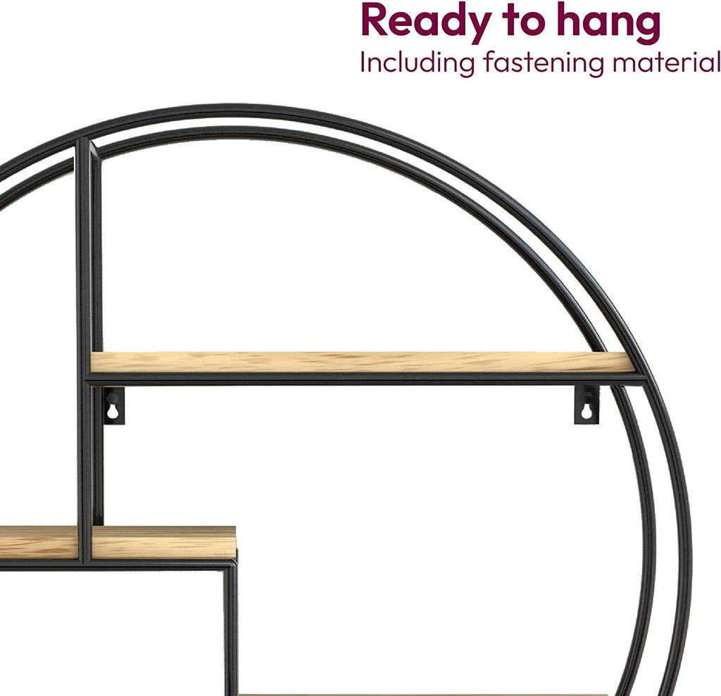 Industrial round wall shelf - product detail 2