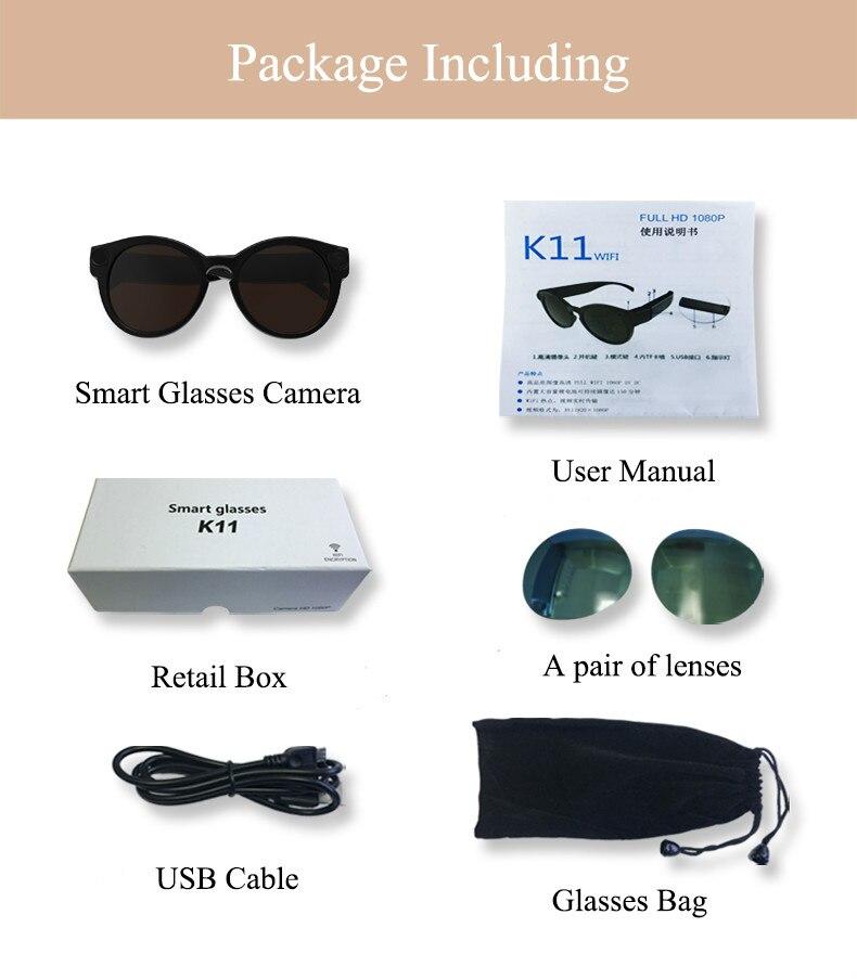 Bicycling Glasses WiFi Mini Camera HD 1080P DVR Video Audio Recorder - product image 2