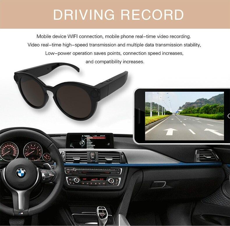 Bicycling Glasses WiFi Mini Camera HD 1080P DVR Video Audio Recorder - product image 3