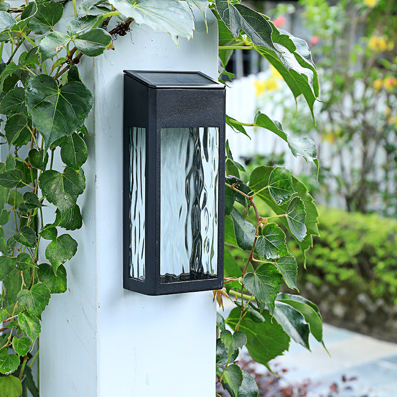 Lámpara de pared solar para exteriores con sensor