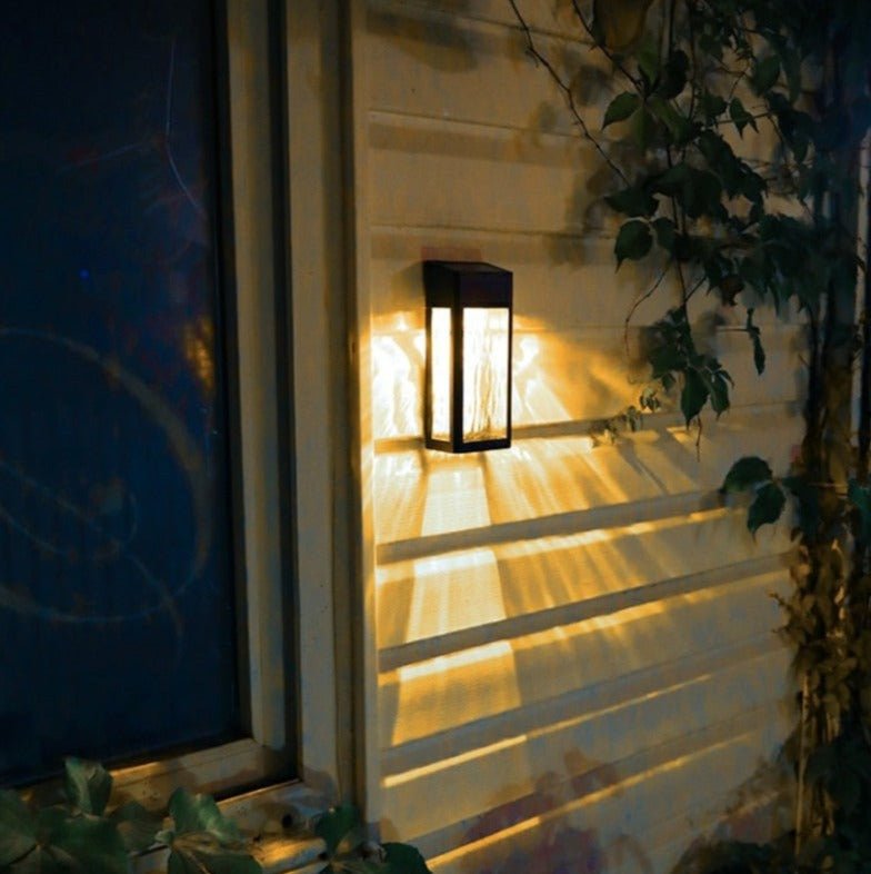 Lámpara de pared solar para exteriores con sensor
