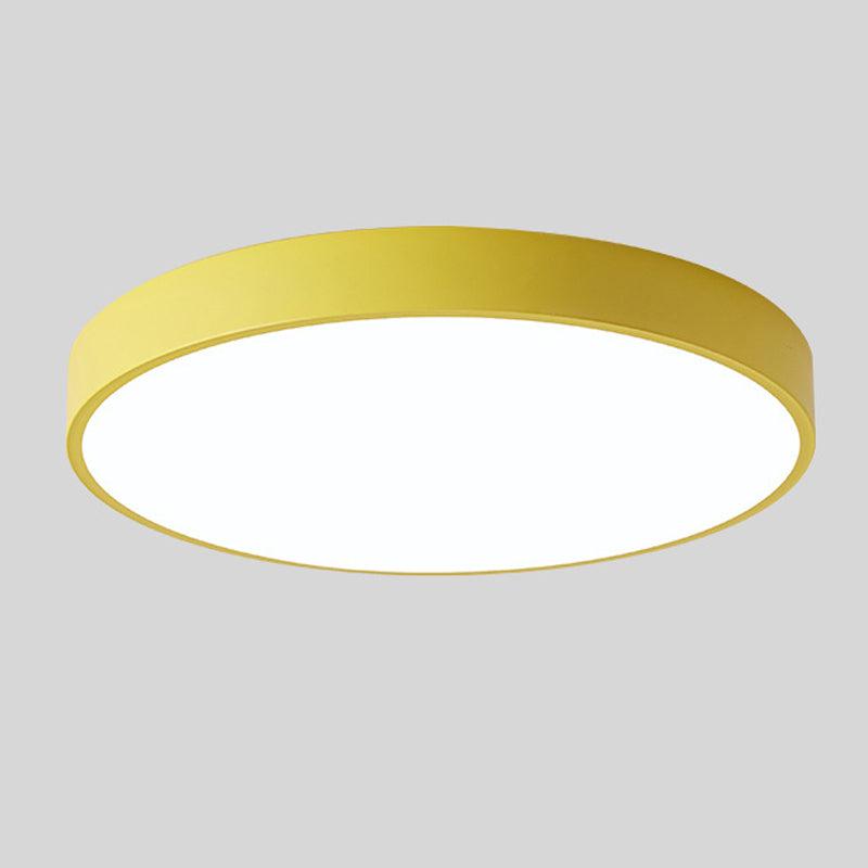Luz de techo redonda delgada moderna y minimalista con brillo para espacios del hogar