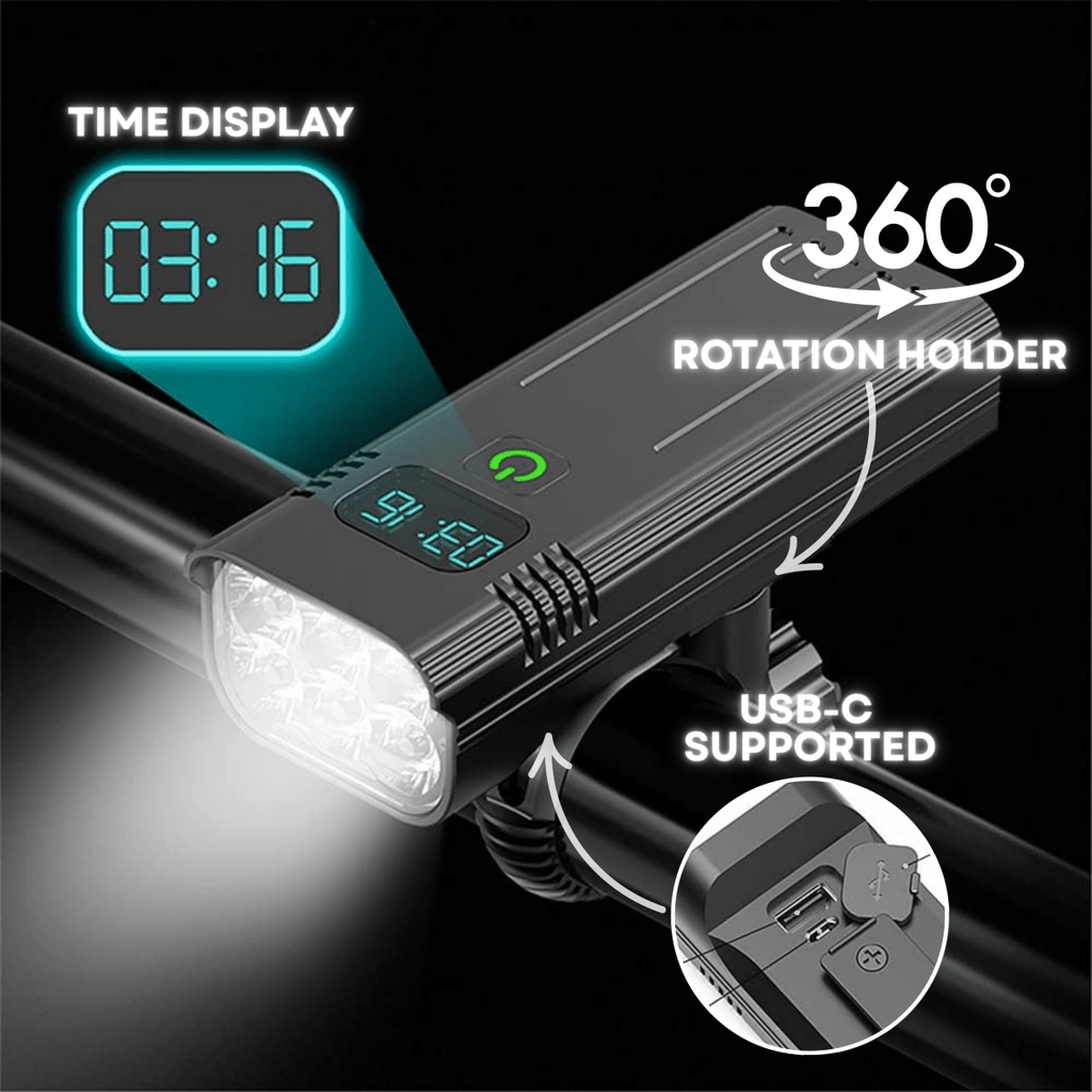5000 Lumen Bike Light with 12 LEDs & USB-C Rechargeable - product detail 2