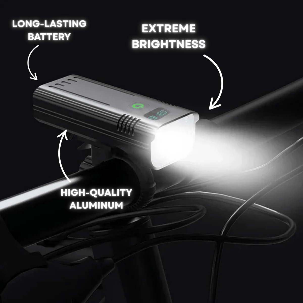 5000 Lumen Bike Light with 12 LEDs & USB-C Rechargeable - product detail 3