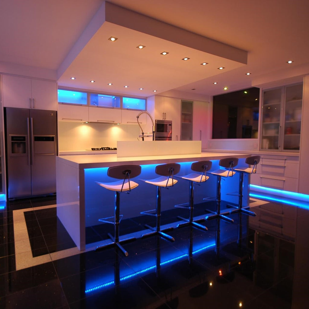 Tira de luz LED impermeable con control remoto y cambio de color