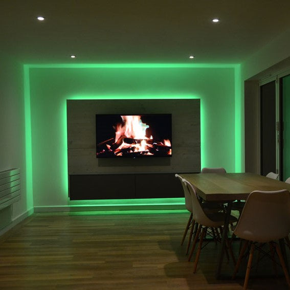 Tira de luz LED impermeable con control remoto y cambio de color